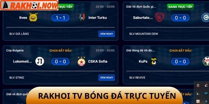 Rakhoi TV mang đến trận đấu mãn nhãn