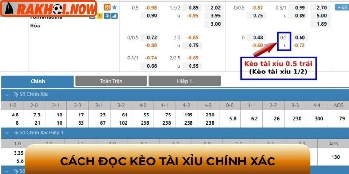 Hướng dẫn chi tiết cách đọc kèo tài xỉu đơn giản, dễ hiểu