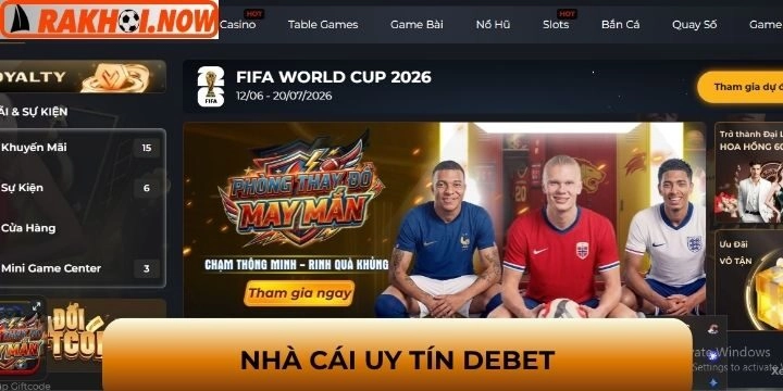 Debet - Thiên đường cá cược thể thao online đẳng cấp