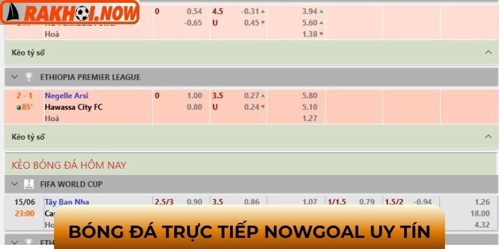 Nowgoal - Trang bóng đá trực tiếp đáng tin cậy