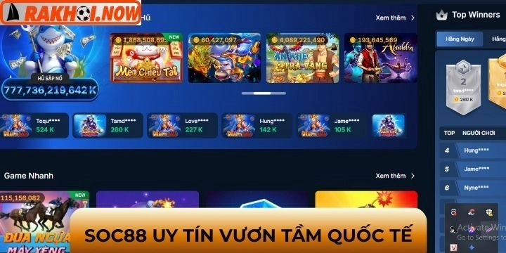 Soc88 nổi bật tại khu vực châu Á và châu Âu