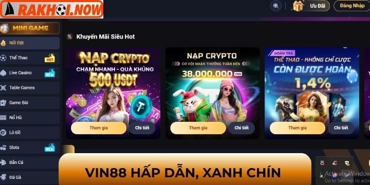 Điểm vượt trội tạo nên sự nổi tiếng cho Vin88